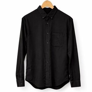 Club Monaco Slim Fit Black Button Down Shirt Men’s Medium M Long Sleeve